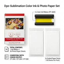 Compatible con el juego de tinta y papel de color Selphy CP1500 CP1300 CP1200 CP910 CP900 impresora de papel fotográfico KP108in KP-36in 4*6 pulgadas 100mm*148mm (1 estuche de tinta y 38 hojas de papel fotográfico) - Ver 3