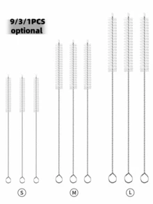 9/3/1pc Straw Cleaning Kit With 3-Size Brushes - Extra Long Pipe Cleaners For Tumblers, Sippy Cups, Water Bottles & Tubes, Hot Selling Reusable Cleaning Tools - Multicolor - View 10