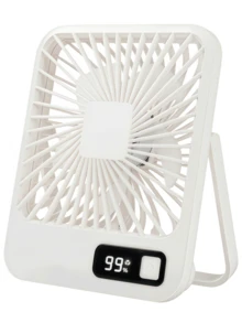5-Speed 180° Foldable Desk Fan, Desktop & Hanging Dual Use, Quiet USB Rechargeable, Multi-Angle Airflow For Home, Office & Outdoor - 彩色 - 查看 12