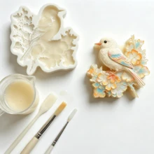 Exquisite Baroque Style Three-Dimensional Curly Grass Pattern Candy Mold, Natural And Fresh Flower And Bird Shape Jelly Mold, Suitable For Animal And Plant Theme Party Decoration, Can Be Used To Make Chocolate, Ice Cream, Key Chain Pendants - View 5