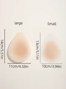 1对无缝自粘防摩擦可水洗乳贴，适用于泳装、服装遮盖、吊带背心、海滩、温泉、旅行、度假、水上乐园、游泳池、吊带背心、日常穿着、沐浴 - 薄款 - 查看 6