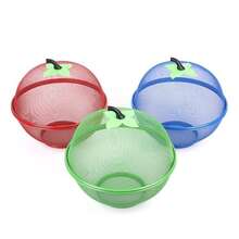 1pc Heavy Duty Metal Fruit Basket With Mesh Cover - Rust-Proof Design, Breathable, With Hanging Hole, Durable Metal Structure, Suitable For Kitchen, Camping, Picnic, Christmas Decoration - Reusable Fruit Storage Basket - View 4