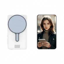 Upgraded Selfie Live Streaming Monitor Screen Compatible With IPhone And Android Phones, With Zoom/Remote Control/Speaker Functions, Magnetic Phone Back Clip Selfie Monitor, Essential For Content Creators, Wireless Mirroring For Social Media Live Streaming, Mini Phone Projector - Multicolor - View 10