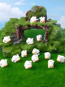 100/50/20/10/1pc Mini Cow Figurines, Suitable For Landscape House DIY Crafts, Fairy Garden Miniature Moss Landscape, Glass Containers, Potted Plants, Miniature Landscape Crafts, Garden, Car Interior, Party And Birthday Decorations - Multicolor - View 5
