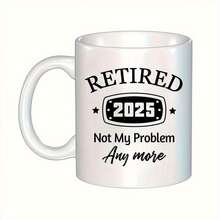 [Envío en 24 horas desde México]Taza de Café para Jubilados 2026 |   Divertida taza de cerámica aislada con asa negra "No es mi problema más" a prueba de lavavajillas, estilo retro, duradera - Regalo ideal para jubilados, compañeros de trabajo, jefes, profesores, enfermeras - Imagen 1 pieza - Ver 4
