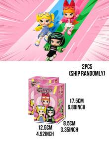 MOLLY Powerpuff Girls Series Blind Box Figure Gift, Toy Figure Blind Box, Cute Molly Figure Statue Toy Display, Theme Party Scene Decoration Gift, Home Decor, Back To School Season Gift, Birthday Christmas Gift Powerpuff Girls Cartoon Figure - Multicolor - View 10