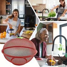 1pc Heavy Duty Metal Fruit Basket With Mesh Cover - Rust-Proof Design, Breathable, With Hanging Hole, Durable Metal Structure, Suitable For Kitchen, Camping, Picnic, Christmas Decoration - Reusable Fruit Storage Basket - View 8