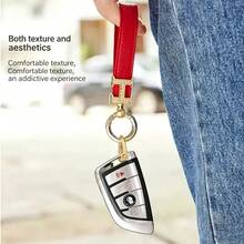 Leather Keychain Lanyard Fashion Unisex Key Ring Creative New H Car Key Fob Zinc Alloy Keychain, Suitable For Hanging Car Keys And Home Keys, Convenient To Carry, Ideal For Home And Travel. - A - View 6