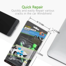 Car Windshield Repair Kit | Car Glass Crack Repair Fluid Set, Repairs Bullseye Star-Shaped Cracks And Small Cracks, Universal DIY Quick Repair For All Vehicle Windshield Damage - A - View 3
