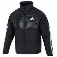 Adidas LW DOWN JKT Windproof And Warm Stand Collar Three Stripes Brand Logo Patchwork Slim Fit Thickened Thermal Lined Men's Style - Black - View 7