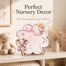 Wooden Baby Birth Announcement Sign Hello World Newborn Birth Announcement Board Baby Name Birth Announcement Sign Newborn Welcome Sign For Hospital Use - Bulletin Board - View 7
