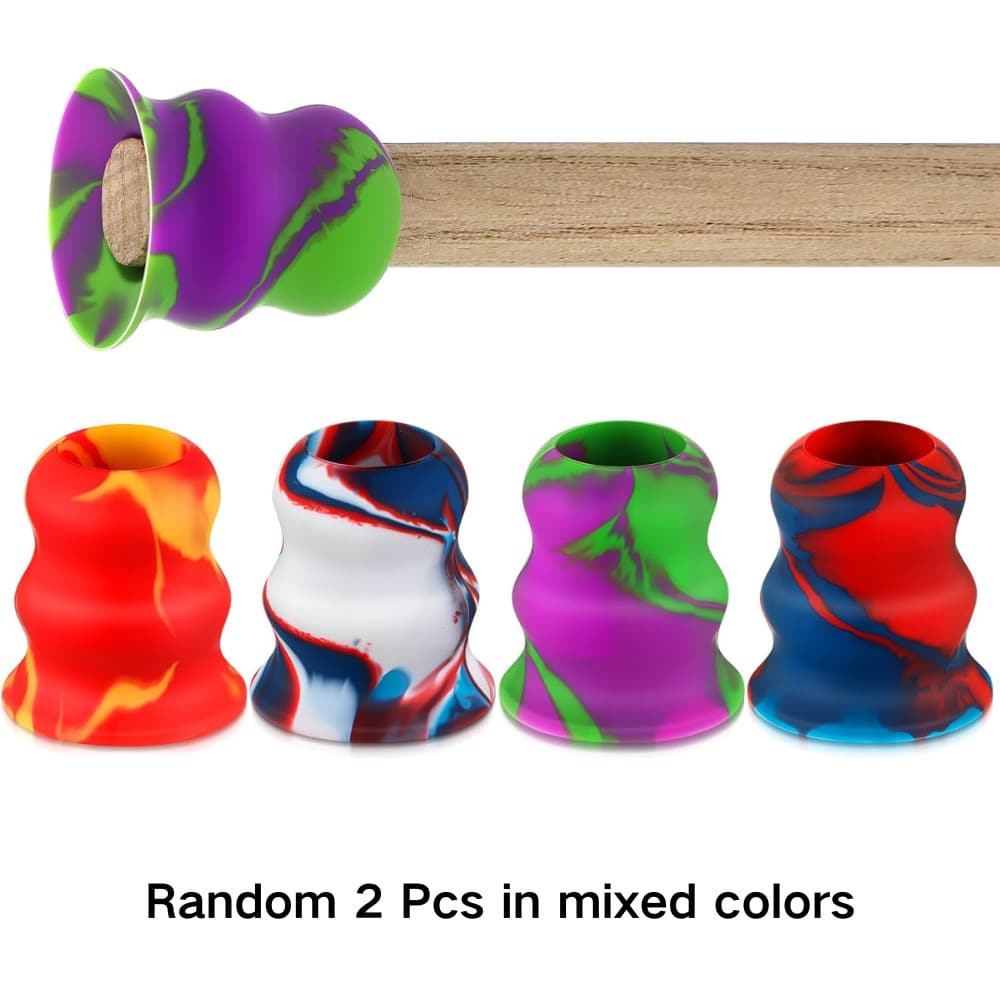 2pcs Gourd-Shaped Baseball Bat Silicone Grip Sleeves, Random Mixed Colors, Anti-Slip Shock-Absorbing Bat Grip, Comfortable Replacement Handle Sleeve, Universal Accessory For Baseball/Softball Bats - Gourd Shape - View 1