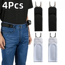 1Pc/2/3/4Pcs Hook-And-Loop Elastic Waistband, No-Buckle Invisible Waist Closure, Hook And Loop Fastener, No-Buckle System Suitable For Hunting, Fishing, Camping - Compatible With Uniforms, Outdoor Activities (Fitted Style) - Multicolor - View 24