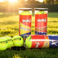3pcs Wool Tennis Balls, High Performance Tennis Training Tool, Improve Skill Level, Suitable For Professional Courts, Schools, Clubs Sports Equipment - Multicolor - View 5