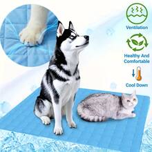 Cooling Ice Silk Pet Mat Breathable Non Slip Dog Cat Sleeping Pad Summer Heat Relief Cushion For Small Medium Pets - Blue - View 17