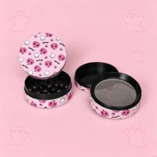 新款粉色少女風萬聖節系列圖案研磨器 50MM - 柔美可愛酷感風格 4層鋅合金手動研磨器,適合手捲研磨!送女友的完美禮物! - 查看 5