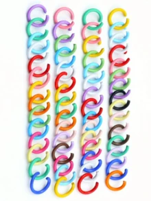 220/500pcs Colorful Zinc Alloy Open Jump Rings, Suitable For Necklaces, Bracelets, Jewelry Connectors - Colored Jump Rings - View 4