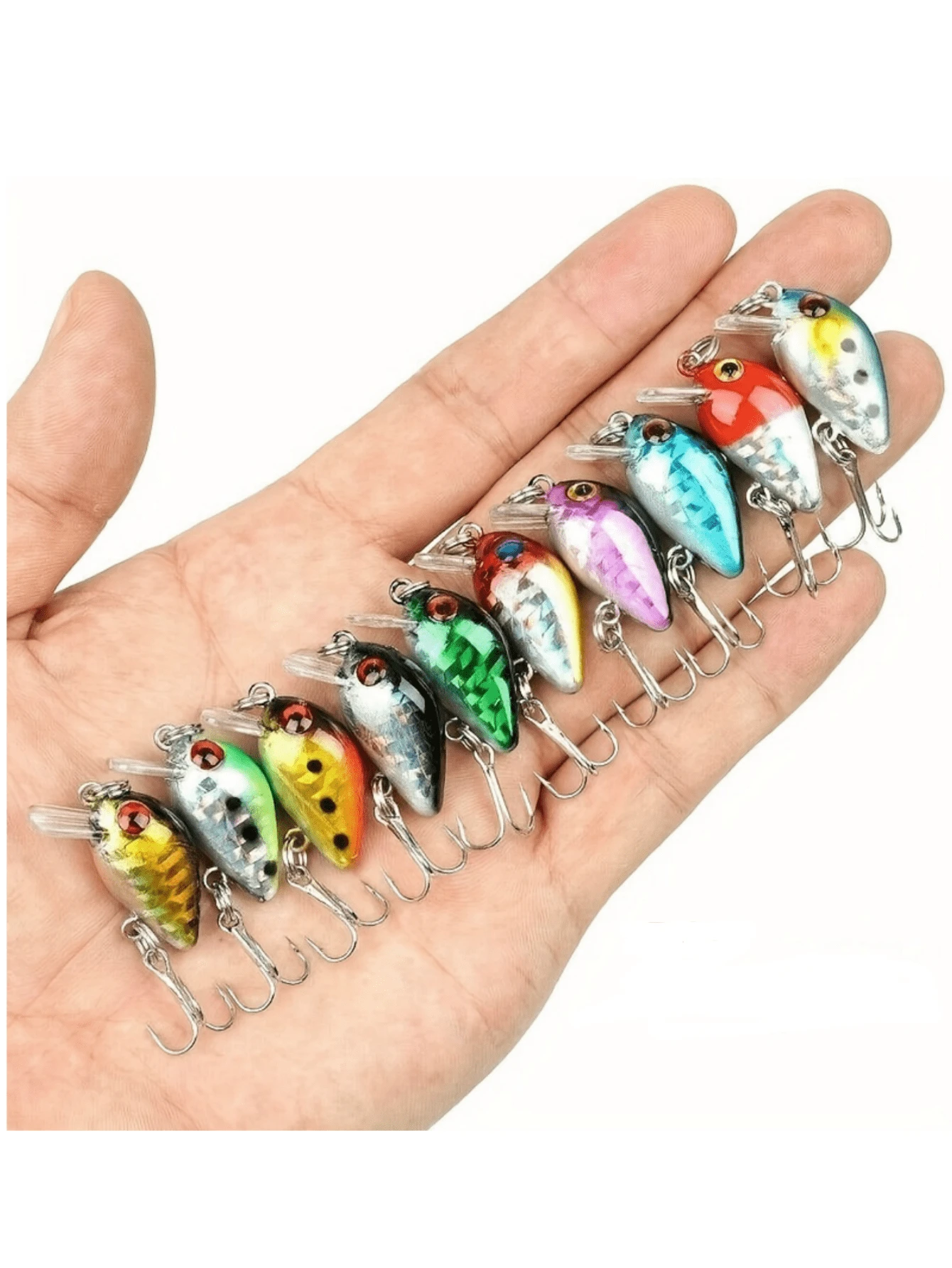 5/10pcs Random Color 3cm/1.6g Mini Rock Fishing Lure, Abs Plastic Artificial Bait, Hard Lure, Suitable For Saltwater And Freshwater Fishing, Outdoor Accessories - Multicolor - View 1