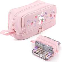 Cute Pencil Case,Desktop Storage Pencil Case, Large Capacity Design,Exquisite Printed With Multi-Layer Zipper Design,Back To School, First Day Of School - Multicolor - View 13