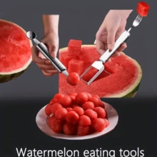 3件組不鏽鋼西瓜切片器、西瓜切片刀、西瓜果肉分離器、西瓜挖球工具、夏季西瓜食用工具、餐具套組、廚房配件、送給爸爸的禮物、餐具套組、送給女性朋友的禮物、食物儲存盒、廚房配件、廚房裝飾、廚房配件、廚房用品、家居配件、廚房儲存用品、露營必需品、露營必需品、假日必需品 - 彩色 - 查看 4
