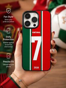 1 Piece Soft TPU Phone Case With Soccer Ball Design, Compatible With IPhone 17/16 Pro Max/15 Plus/14 Pro, Protective Cover With CR Training Print, Shockproof, With Precise Cutouts - Negro 6 - View 3