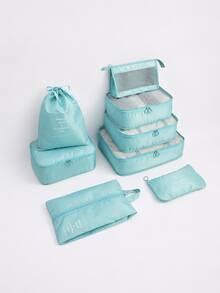 8pcs Lightweight Storage Bag Set, Includes Drawstring Shoe Bag, Travel Clothing Organizer, Suitable For Suitcase Backpack, Essential Travel Accessories For College Dorm, Vacation, Business Trip - Multicolor - View 10