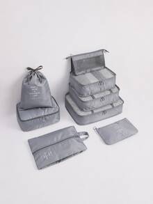 8pcs Lightweight Storage Bag Set, Includes Drawstring Shoe Bag, Travel Clothing Organizer, Suitable For Suitcase Backpack, Essential Travel Accessories For College Dorm, Vacation, Business Trip - Multicolor - View 11