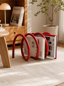 Kệ sách phong cách Bắc Âu tối giản hiện đại, giá đựng tạp chí bằng sắt sáng tạo, kệ lưu trữ sách để bàn, kệ trưng bày lưu trữ cho phòng khách phòng học văn phòng, đồ trang trí sắp xếp nhà cửa - Nhiều màu - Xem 1