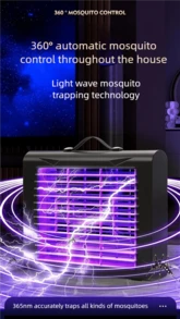 scbestuygo 2026 New USB Plug-In Silent Mosquito Killer Lamp, 60㎡ Whole House Coverage, Hanging & Desktop Dual-Use, Active Mosquito Attraction And Killing For Summer Home Use, Suitable For Bedroom, Living Room, Kitchen, Study, Yard - Random Color - View 7