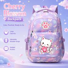 女高中生卡通筆電後背包，可愛大容量旅行休閒背包，開學用品 - 多色 - 查看 4