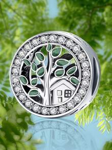1 Stück 925 Sterling Silber Unendlichkeits-Lebensbaum Charm Perle, geeignet für Frauen Armband, Armreif DIY Schmuckherstellung, tägliche Dekoration - Baum des Lebens - Übersicht 7