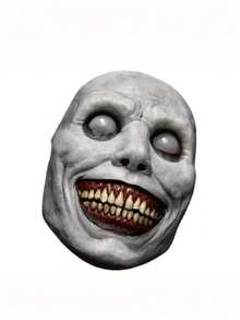1pc Halloween Horror Mask, Suitable For Halloween Cosplay, Hand-Painted, May Have Minor Defects, Paint Bleeding And Slight Stains During Production, Please Refer To The Third Real Photo For Details - Multicolor - View 7