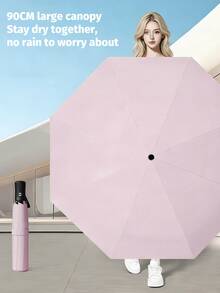 Automatic Folding Large High-Quality Umbrella, Windproof & Waterproof Strong Umbrella, Family Entertainment Outdoor Rainproof & Sun Protection Dual-Use Parasol - Multicolor - View 6