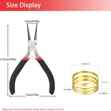 KLONKEE 2 buah Tang Multifungsi untuk Kerajinan DIY, Set Alat Pembuka Cincin, Tang Ujung Bulat, Tang Alat Perhiasan, Untuk Membengkokkan, Menjepit, Mengupas, dan Memproses Kawat Logam, Sempurna untuk Perhiasan, Pembungkus Kawat, dan Pembuatan Kerajinan! - MultiWarna - View 2