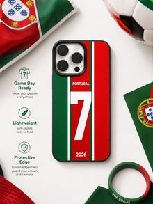1 Piece Soft TPU Phone Case With Soccer Ball Design, Compatible With IPhone 17/16 Pro Max/15 Plus/14 Pro, Protective Cover With CR Training Print, Shockproof, With Precise Cutouts - Negro 6 - View 6