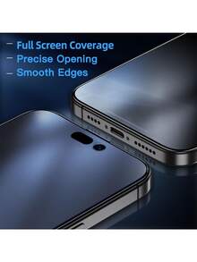 CASECOPS 2入組 霧面防窺螢幕保護貼適用於 iPhone 17 Pro Max [6.9 吋]，鋼化玻璃材質，防震防刮，防震保護與防窺功能確保僅正面可視，相容於 17 Pro Max/17 Pro/17 Air/17/16/15 Pro Max/15/14/13 - 黑色 - 查看 4