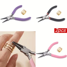 KLONKEE 2 buah Tang Multifungsi untuk Kerajinan DIY, Set Alat Pembuka Cincin, Tang Ujung Bulat, Tang Alat Perhiasan, Untuk Membengkokkan, Menjepit, Mengupas, dan Memproses Kawat Logam, Sempurna untuk Perhiasan, Pembungkus Kawat, dan Pembuatan Kerajinan! - MultiWarna - View 1