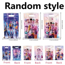 10 pièces Sacs cadeaux pour fans de K-Pop, sacs à bonbons en plastique avec poignées, sacs cadeaux avec imprimé de notes de musique colorées pour anniversaire, fête à thème, fournitures de fête pour enfants (styles aléatoires) - Multicolore - Voir 11