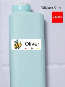 1/60/120/240/480片可客製化文字貼紙，個性化防水防油PVC貼紙，適用於水瓶、個人用品、辦公室、宿舍、居家收納，適合送給父親、母親、兒子、女兒、朋友的標籤禮物，開學季、派對、聖誕節適用 - 多色2 - 查看 31