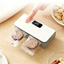 FollowBreak Selladora eléctrica mini, carga Tipo-C, nivel de batería con pantalla digital + sellado automático, sellado a prueba de humedad para snacks, uso doméstico portátil - Batería grande de 1300mAh - Multicolor - Ver 7