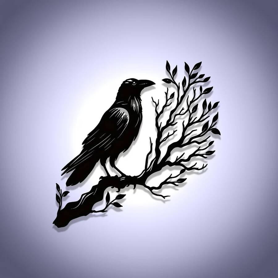 1 Stück elegante minimalistische Wandkunst aus Acryl mit antikem Baumast und Krähe, modernes handwerkliches Hängeschild, geeignet für Büro, Wohnzimmer, Schlafzimmer, Terrasse, Küche, Gartenwand, Ladenlobby, Café, Ballsaal und Bar, Landhaus- und Bauernhof-Dekoration, Wandornament, Einweihungsgeschenk, Feiertagsgeschenk, Geburtstagsgeschenk, abnehmbar und wiederverwendbar - A - Übersicht 1