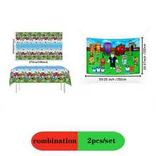 Roblox 2pcs Set Fun Tiger Backdrop 100x150cm/Tablecloth 137x274cm, Waterproof PE Material Party Decoration, Suitable For Birthday, Halloween, Graduation, Carnival, Wedding, Baby Shower, Christmas, Easter, Photo Shoot And Festival - Steal a Brainrot Combination - View 7