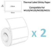 2入純白熱感標籤貼紙捲 40x30mm 黑字列印紙 適用於 T50M Pro PL70E N20 M110，辦公室文件名稱標籤儲存整理用 - 查看 16