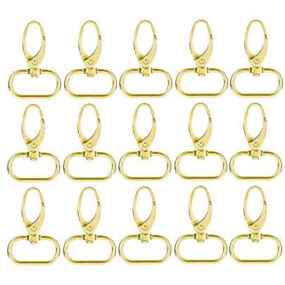 5/10/20PCS Metal Oval Ring Lobster Clasp Rotating Spring Hook Fashion Hanging Clip Suitable For Keychains, Backpacks, Wallets, Suitcases, DIY Crafts And Gifts