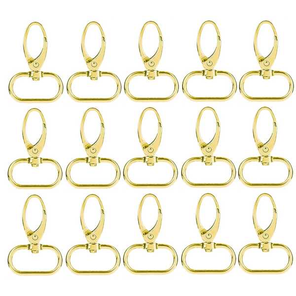 5/10/20PCS Móc khóa tôm hùm vòng oval kim loại xoay lò xo thời trang, kẹp treo phù hợp cho móc chìa khóa, ba lô, ví, vali, đồ thủ công DIY và quà tặng