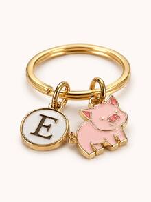 Personalized Pig Keychain, Gift For Men And Women, Back To School Gift - Pink - View 7