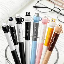 4pcs/Set Cat Design Neutral Pens, Creative Twist Ballpoint Pens, 0.5mm, Quick-Dry Black Ink, Fun Stress-Relief Rotating Pen Core, Silicone Sleeve, Quick-Dry, 0.5mm Black Pen, Suitable For Office, Back To School, Holiday Gifts - Spin Pen - View 2