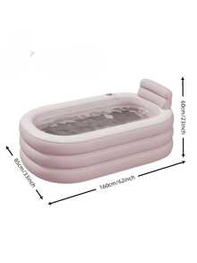 Freestanding Bathtub, Inflatable Bathtub, Bath Ball (Random Color) Combo Set, Perfect For Bathroom Bathing, After-Work Relaxation, Gym Ice Bath Tub, Durable PVC Material, Foldable Storage, 2 Size Options, Free Bath Ball, Suitable For Small Bathrooms, Summer Bathing Pool - A - View 8