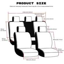 35-Piece Car Seat Cover Set With Steering Wheel Cover, Cup Holder Coasters, Shoulder Pads, And Accessories - Polyester Fabric Interior Decor Kit Without Filler - 紅色 - 查看 8