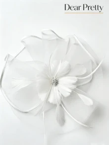 1個裝裝飾迷你高帽髮箍，女士茶會帽，適用於肯塔基德比、雞尾酒會、婚禮、新娘及其他場合，可作為髮箍夾佩戴，適合女士、女孩生日、母親節禮物，迷你帽、裝飾帽、迷你高帽、迷你頭飾，亦可用作學校用品、禮物、髮飾，展現優雅風格，適合節日裝扮、狂歡派對、晚餐聚會及其他場合。淺藍色、蓮花粉色、白色、海軍藍、黑色 - 彩色 - 查看 9